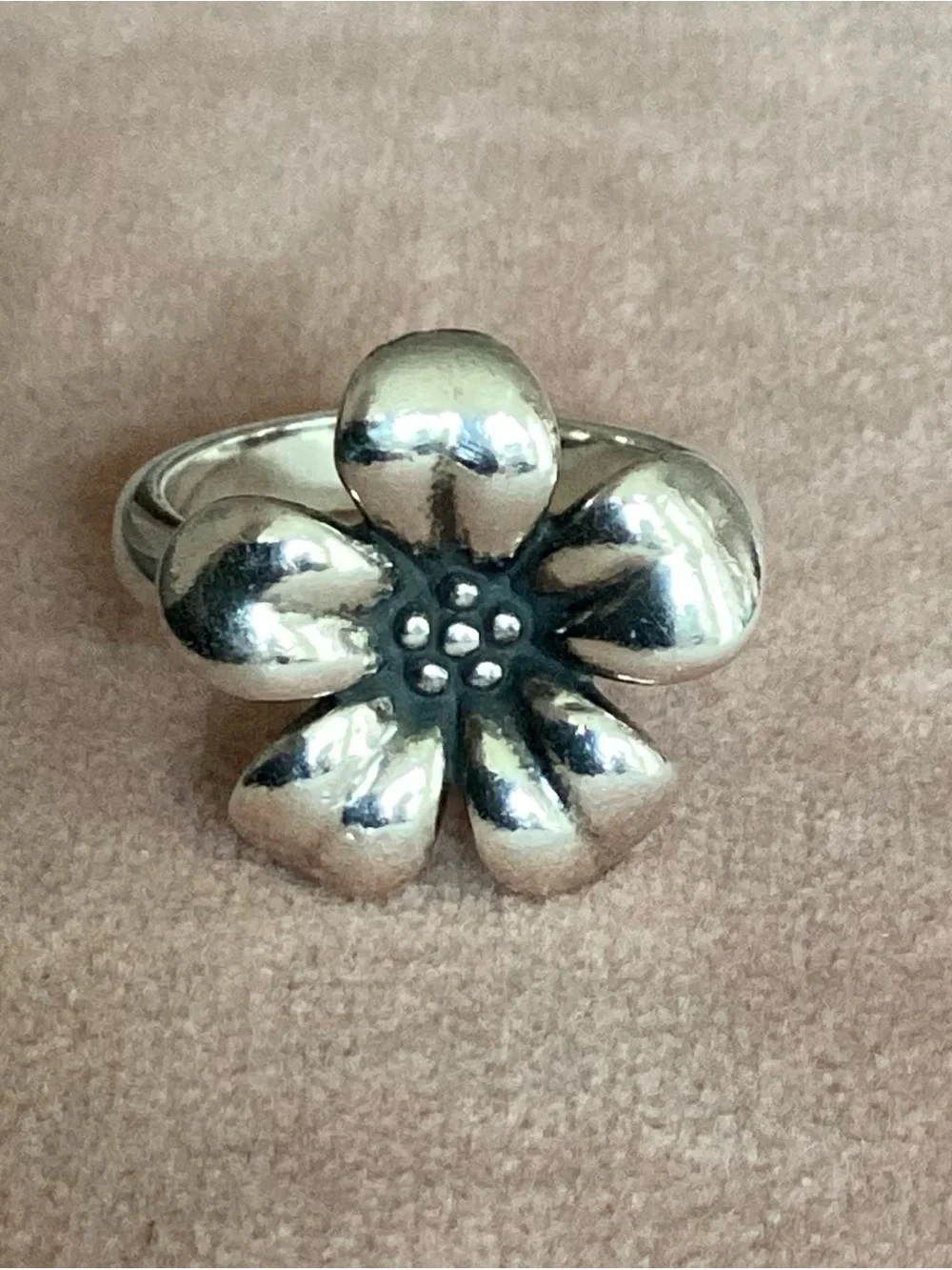 James Avery Silver Flower Ring Size 9